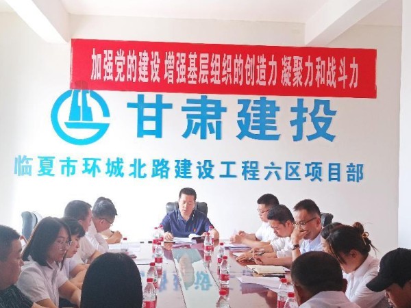 【主題教育】  甘肅建投新能源公司總經理趙琰森赴路橋公司臨夏項目組織開展主題教育專題黨課暨項目調研專題會議